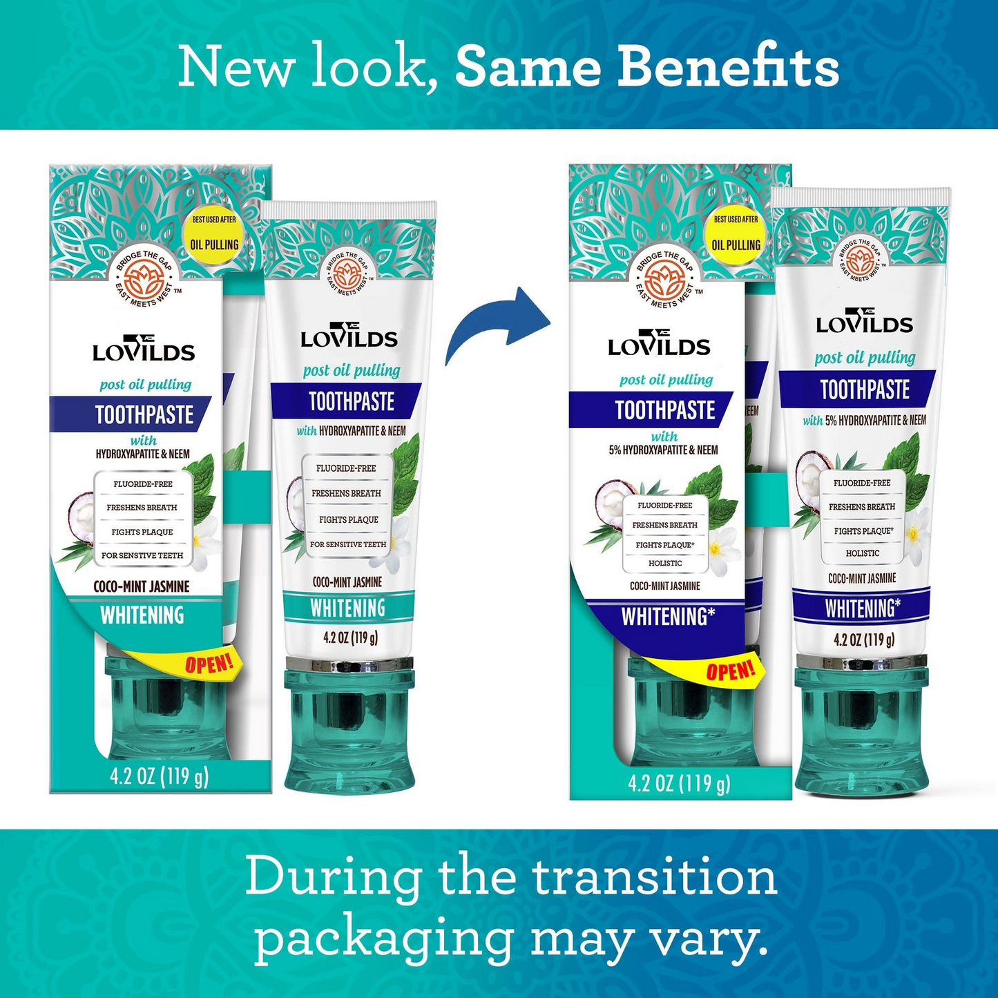 LOVILDS™  ✨Coconut Mint Fluoride-Free Hydroxyapatite Whitening Toothpaste✨Limited Time Offer:50%