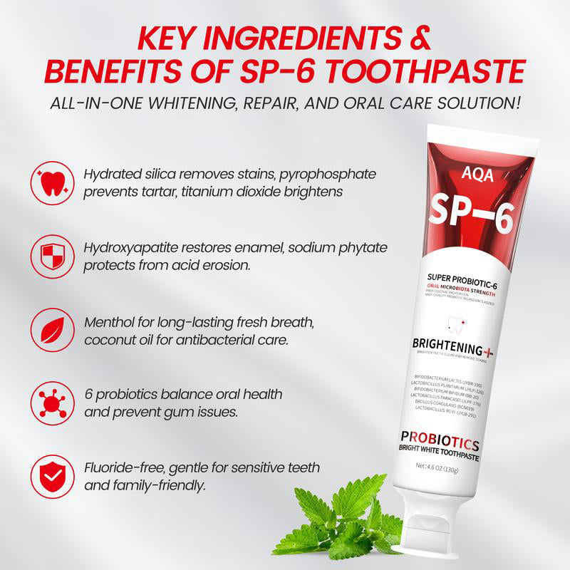 🔥 Final Day 80% OFF 🔥- Official Store💎 AQA SP-6 Toothpaste