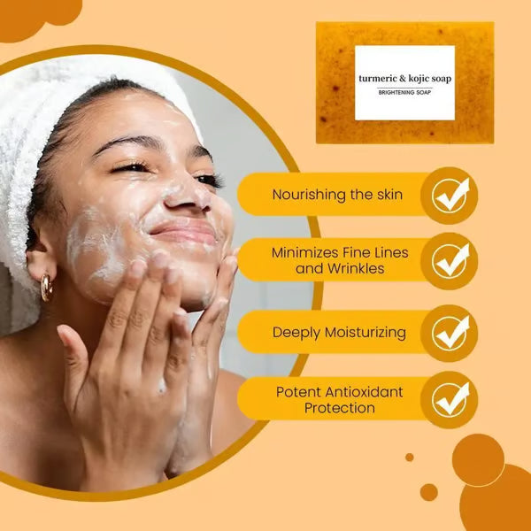 🔥Turmeric & Kojic Acid Brightening Soap