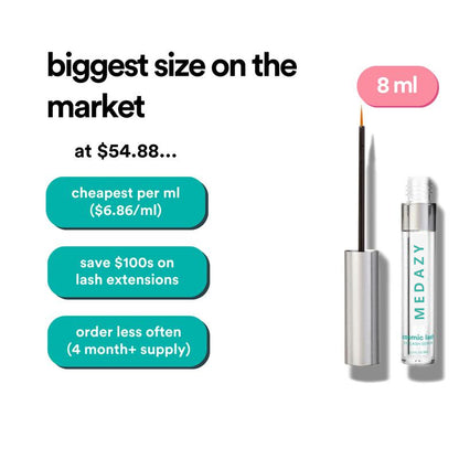 👁️Medazy Eyelash Growth Serum 8ML✅FDA Approved👩‍⚕️(Grow Thicker, Longer, Healthier Lashes) 👀