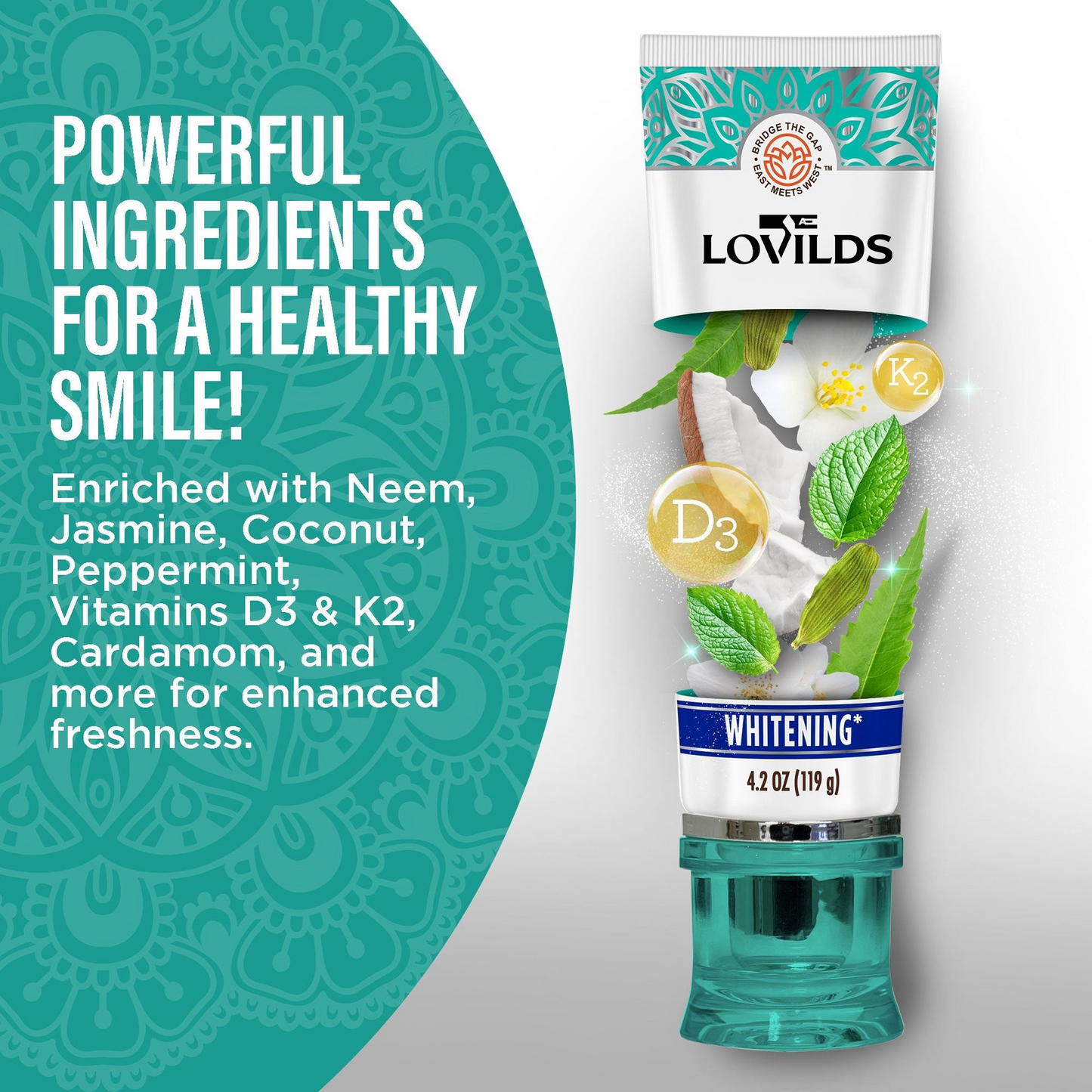 LOVILDS™  ✨Coconut Mint Fluoride-Free Hydroxyapatite Whitening Toothpaste✨Limited Time Offer：50%